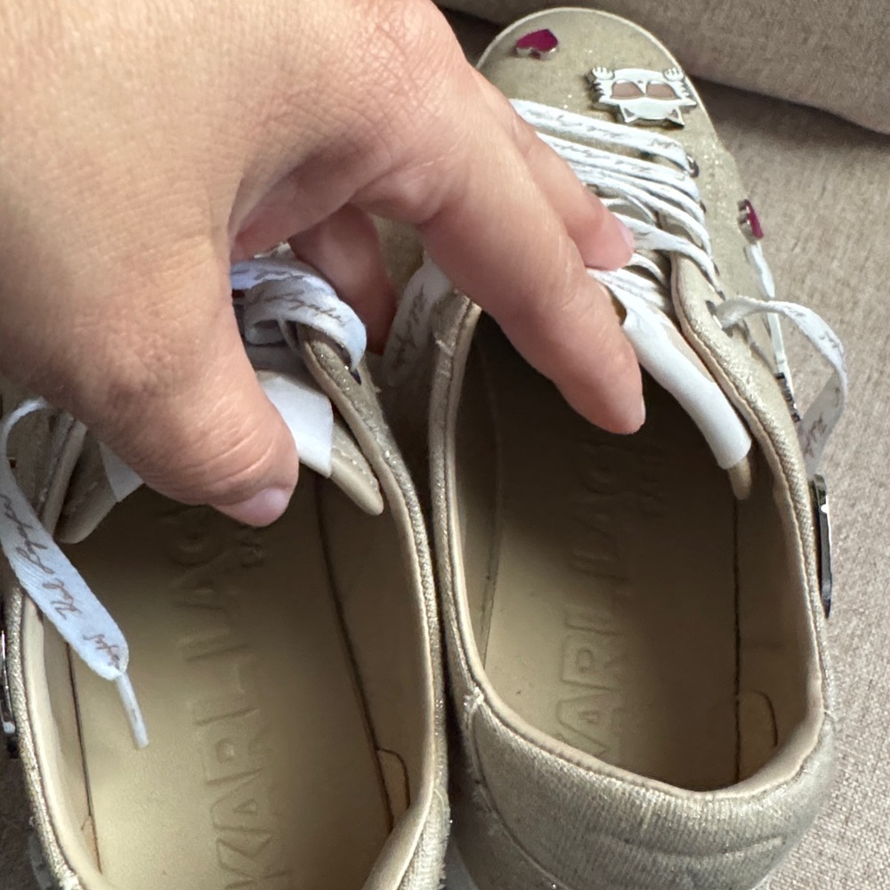 Karl Lagerfeld Paris Cate Pins Sneaker Lace Up Fashion Sneaker Size‎ 7.5M - Picture 5 of 7